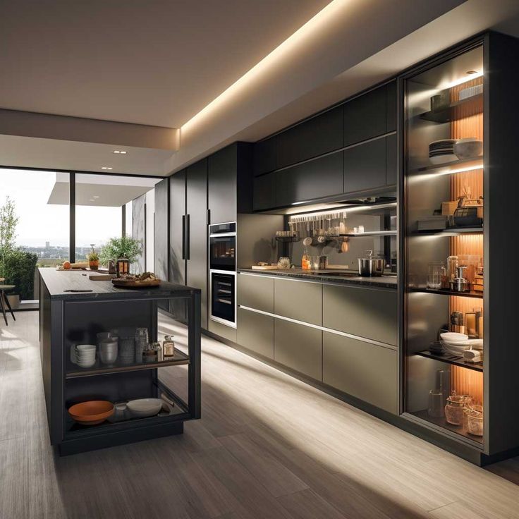 Parallel/Galley Kitchen kitchen design - Two parallel counters. Good for high-efficiency cooking.